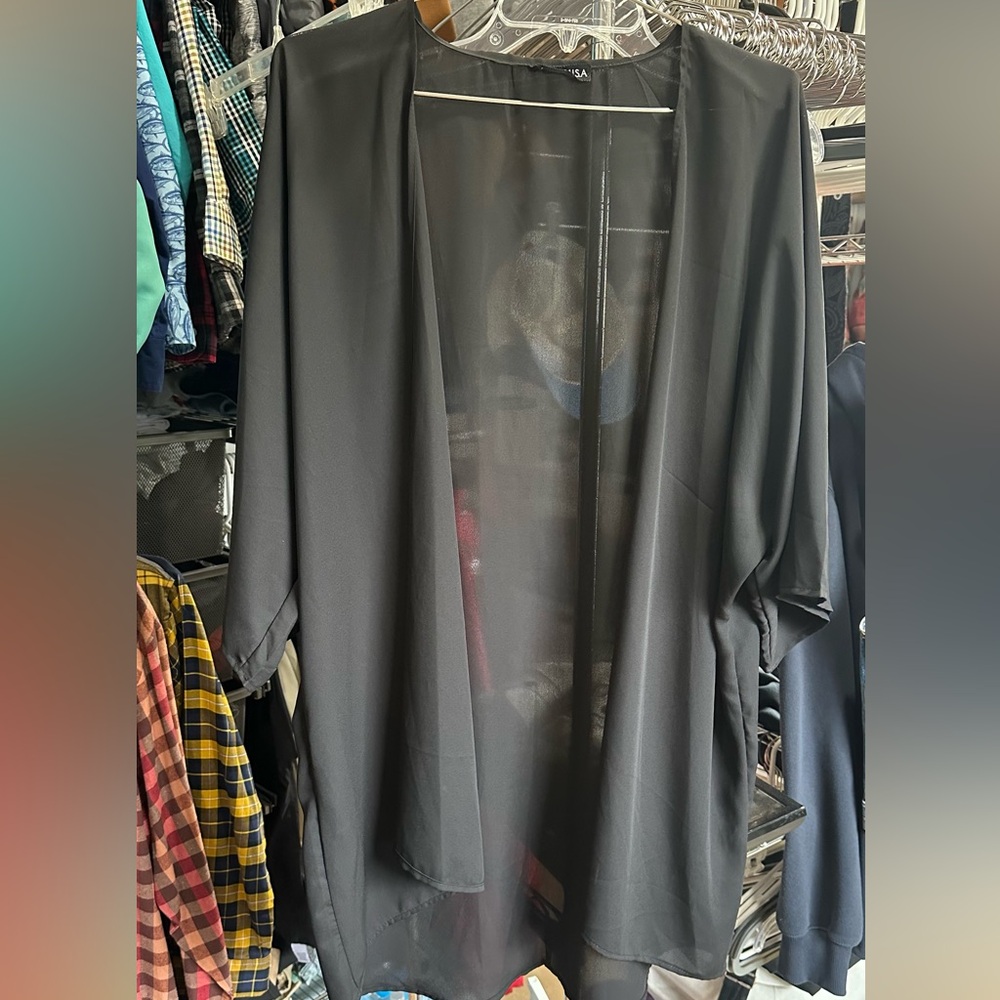 HEIMISH USA Black Open-Front Women's Cardigan